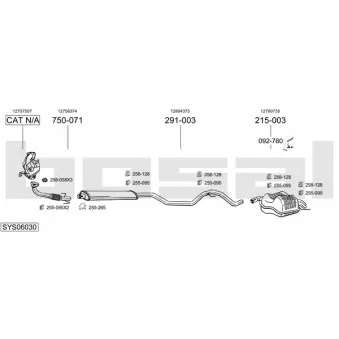 BOSAL SYS06030 - Echappement