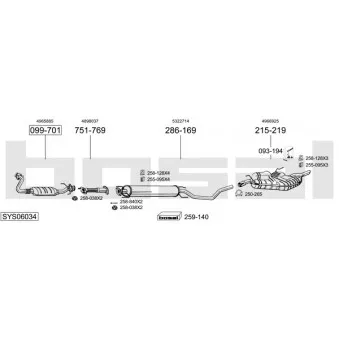 Echappement BOSAL SYS06034