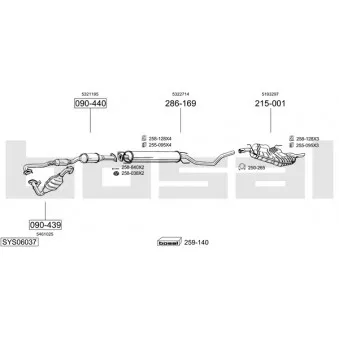 Echappement BOSAL SYS06037