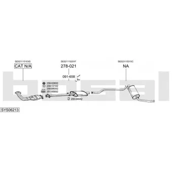 Echappement BOSAL SYS06213