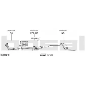 Echappement BOSAL SYS06216