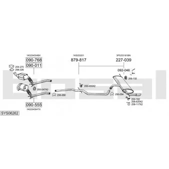 Echappement BOSAL SYS06262