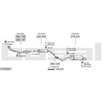 Echappement BOSAL SYS06267