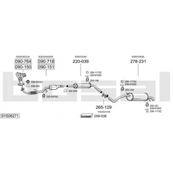 BOSAL SYS06271 - Echappement