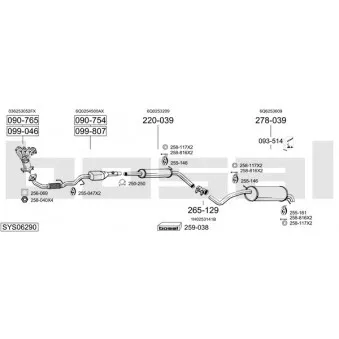 Echappement BOSAL SYS06290