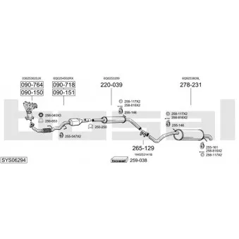 Echappement BOSAL SYS06294