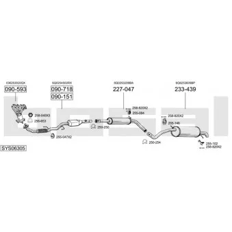 Echappement BOSAL SYS06305