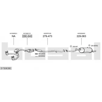 Echappement BOSAL SYS06380