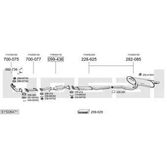 Echappement BOSAL SYS06471