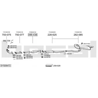 Echappement BOSAL SYS06472