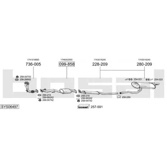 Echappement BOSAL SYS06497