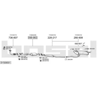 BOSAL SYS06501 - Echappement