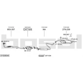 BOSAL SYS06546 - Echappement