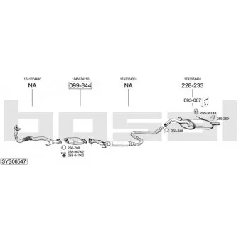 Echappement BOSAL SYS06547