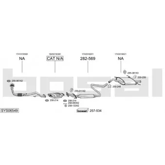 Echappement BOSAL SYS06549