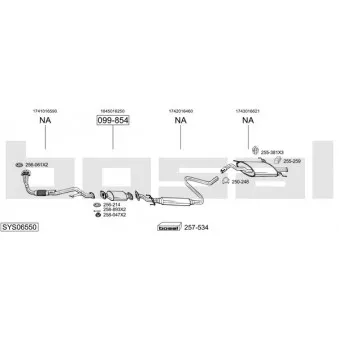 Echappement BOSAL SYS06550