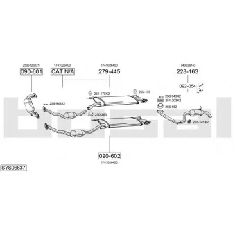 Echappement BOSAL SYS06637