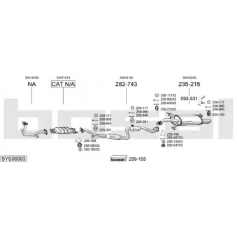 Echappement BOSAL SYS06993