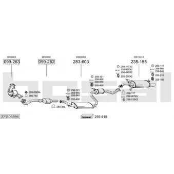 Echappement BOSAL SYS06994