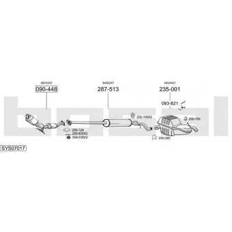 Echappement BOSAL SYS07017