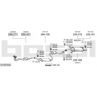 Echappement BOSAL SYS07030