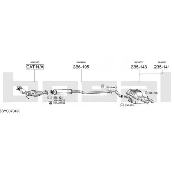 Echappement BOSAL SYS07049