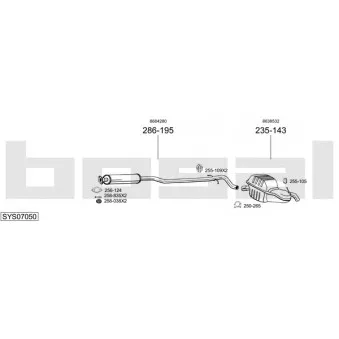 Echappement BOSAL SYS07050