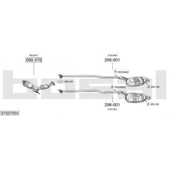 Echappement BOSAL SYS07054