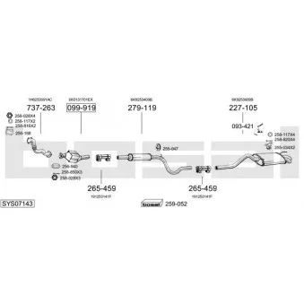 Echappement BOSAL SYS07143