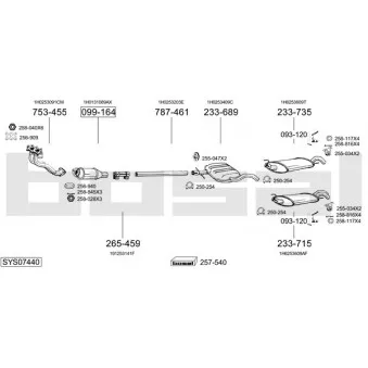 Echappement BOSAL SYS07440