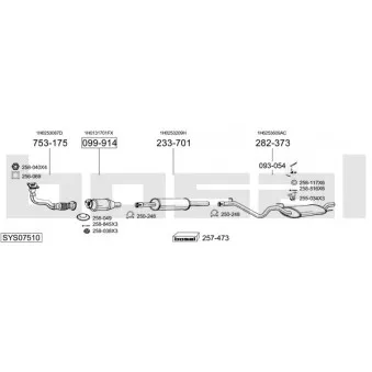 Echappement BOSAL SYS07510