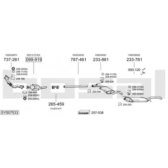 BOSAL SYS07533 - Echappement