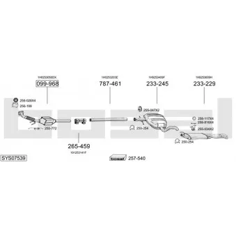 Echappement BOSAL SYS07539