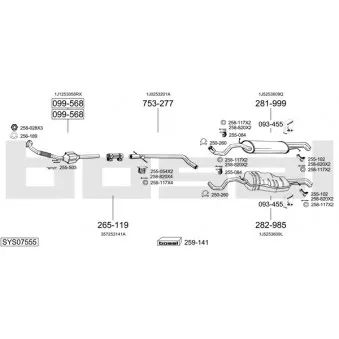 Echappement BOSAL SYS07555