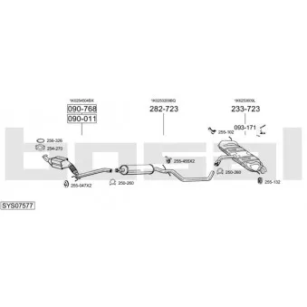 Echappement BOSAL SYS07577