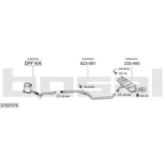 BOSAL SYS07578 - Echappement