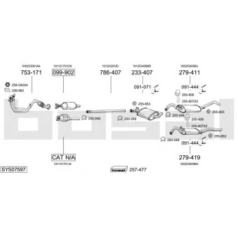 Echappement BOSAL SYS07597