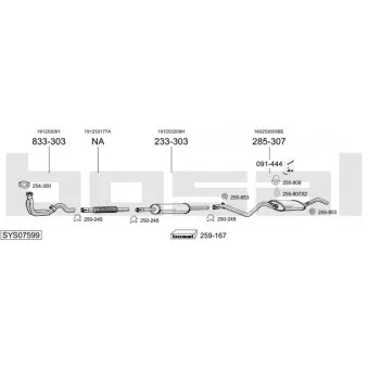 Echappement BOSAL SYS07599