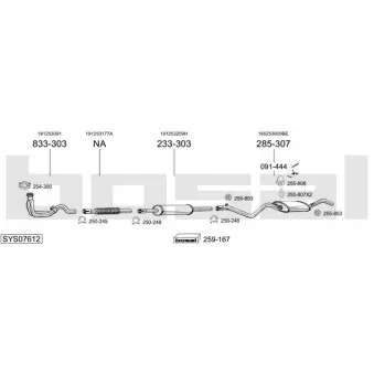 Echappement BOSAL SYS07612