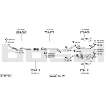 BOSAL SYS07673 - Echappement