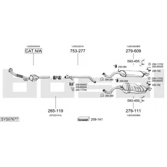 Echappement BOSAL SYS07677