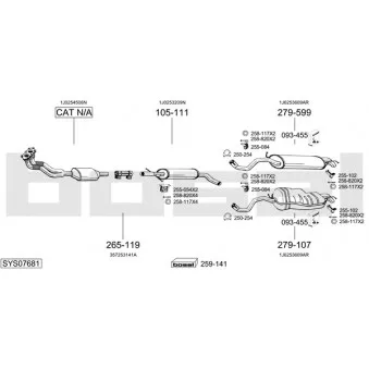 Echappement BOSAL SYS07681