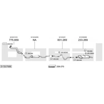 Echappement BOSAL SYS07688