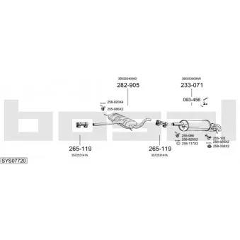 Echappement BOSAL SYS07720