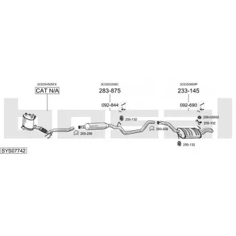 Echappement BOSAL SYS07742