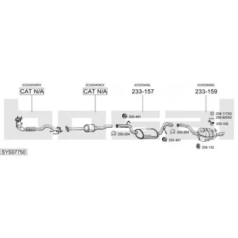 Echappement BOSAL SYS07750