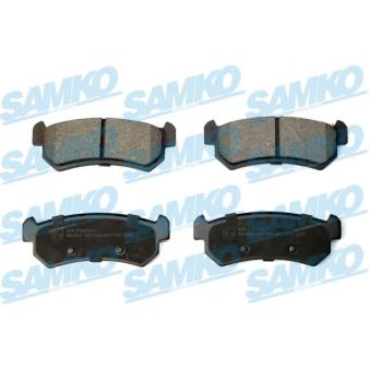 Jeu de 4 plaquettes de frein arrière SAMKO OEM 96405131