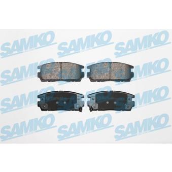 Jeu de 4 plaquettes de frein arrière SAMKO OEM 96626076