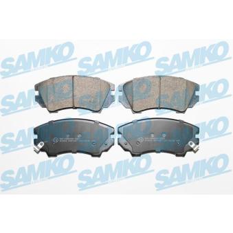 Jeu de 4 plaquettes de frein avant SAMKO 5SP1467 pour PORSCHE PANAMERA 1.7 CDTI - 110cv