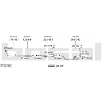 Echappement BOSAL SYS07820